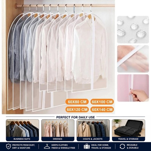 10x hanging garment bags zip - bags,