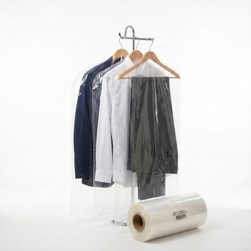Clear polythene garment cover - clear,